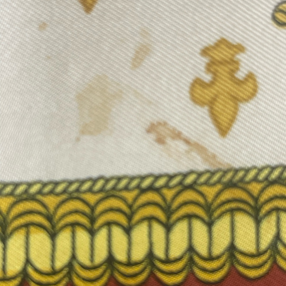 Vintage Hermès Silk Scarf 1994 ‘Selles à Housse’ Burgundy Gold Equestrian Logo - Picture 15 of 16